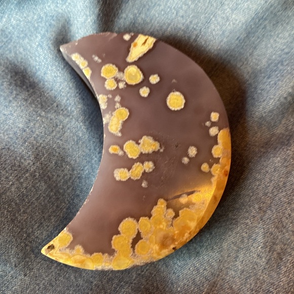 Agate Druzy Moon. GORGEOUS 🔥. Sparkling. Bluish grey tones with bright druzy/wt - Picture 17 of 17